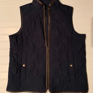Lands’ End navy blue primaloft vest